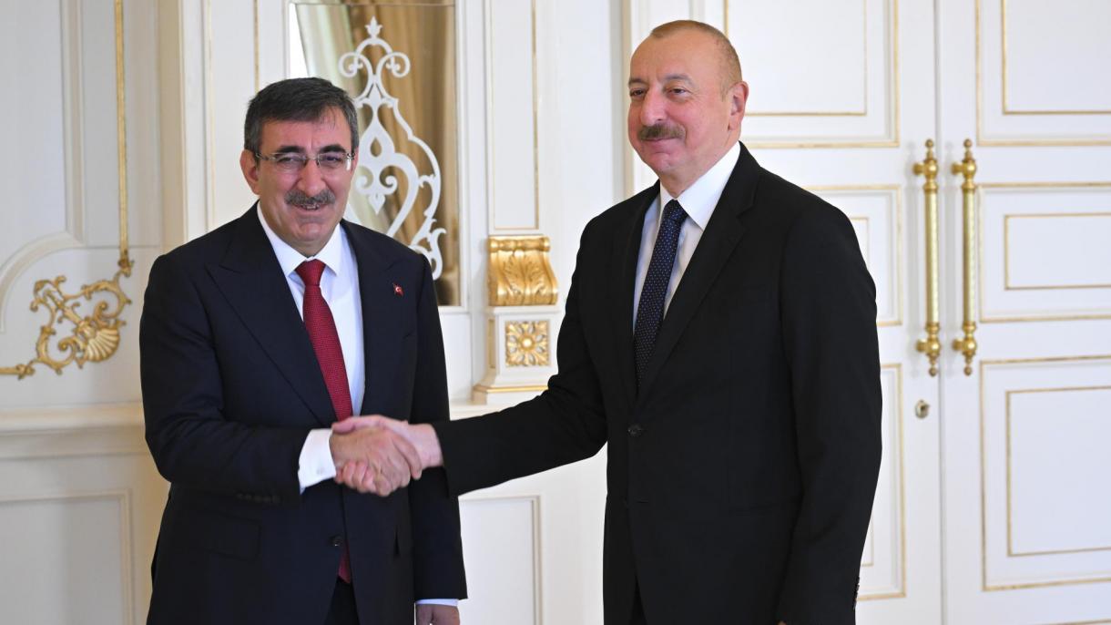 Türkiyənin vitse-prezidenti Cevdet Yılmaz Prezident İlham Əliyev ilə görüşüb - VİDEO