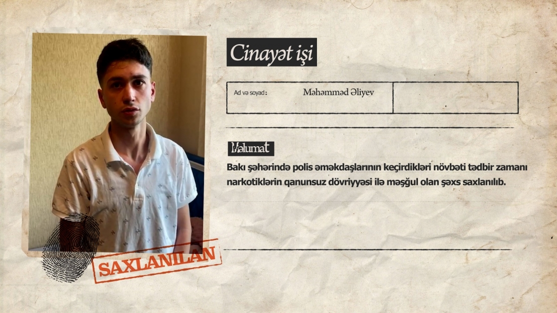 İran vətəndaşının narkokuryer kimi işlətdiyi şəxs saxlanılıb - VİDEO