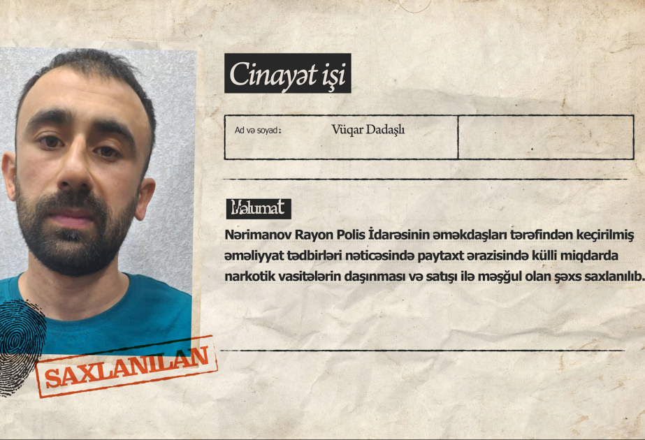 Nərimanov rayonunda saxlanılan narkokuryerdən 5 kiloqram marixuana aşkarlanıb - VİDEO